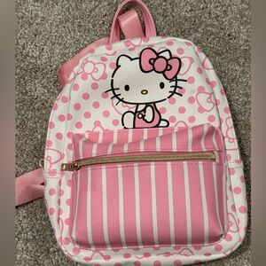 Small Hello Kitty Pink and White Polka Dot Backpack